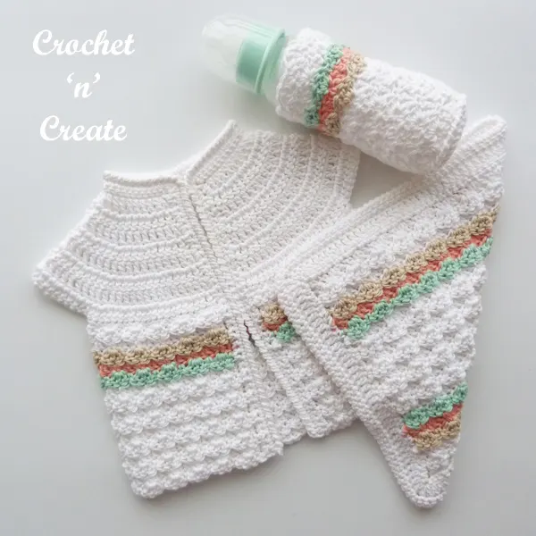 crochet baby gift set