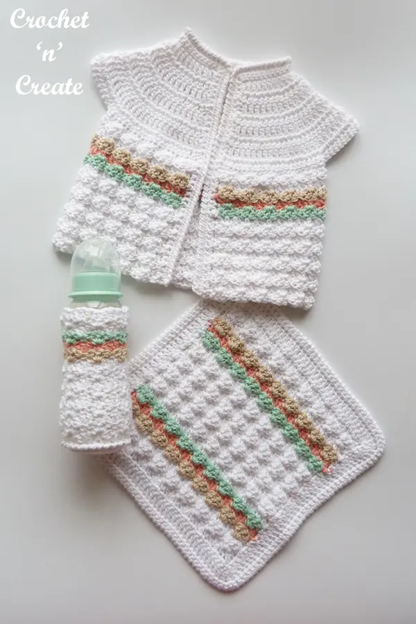 crochet baby gift set