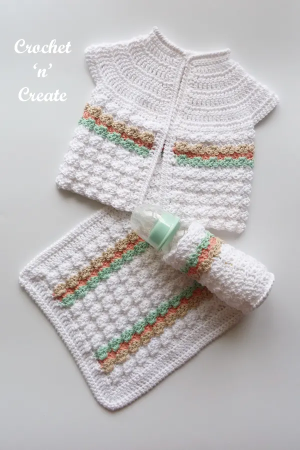 crochet baby gift set