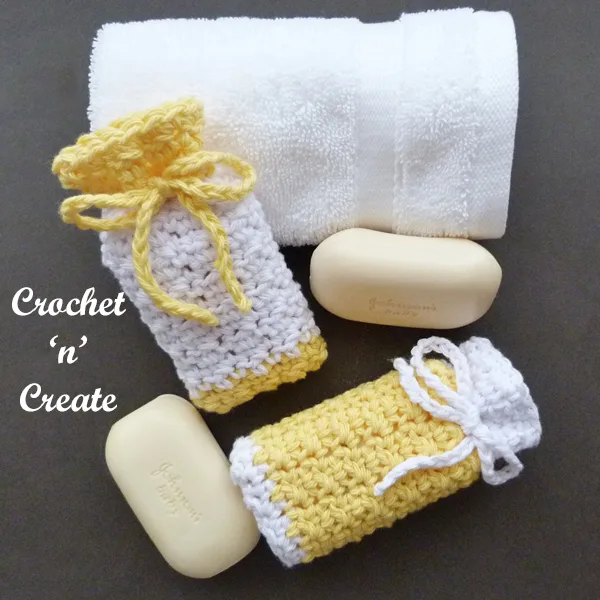 crochet textured soap holder