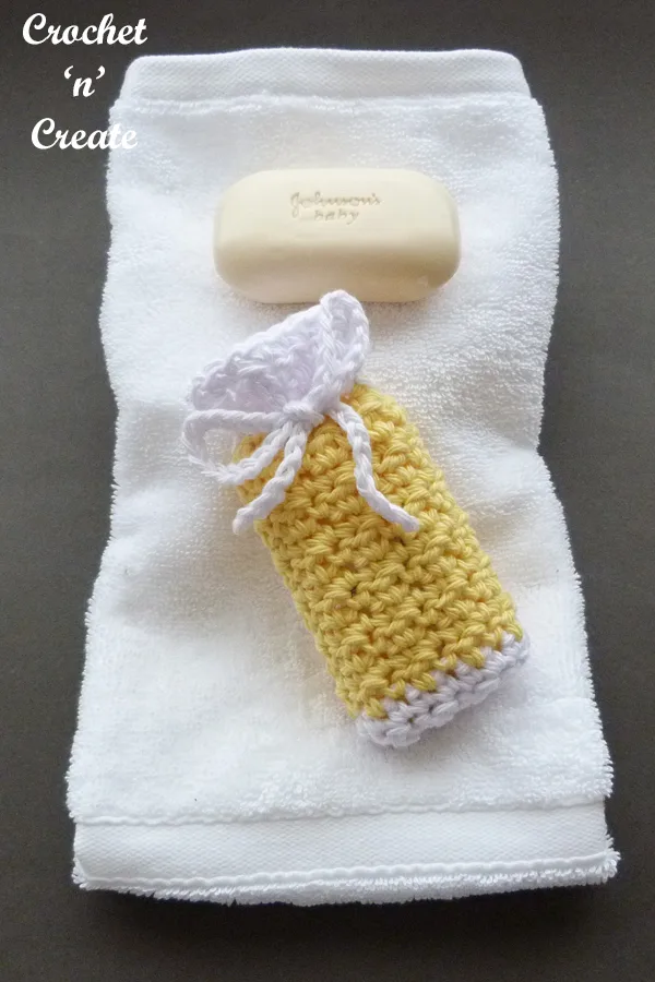 crochet easy textured soap holder