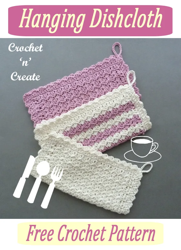 crochet hanging dishcloth pattern