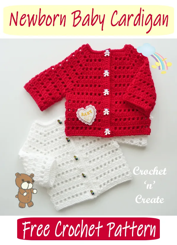 newborn crochet baby cardigan