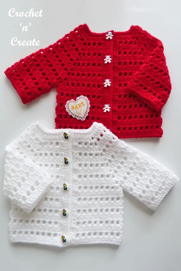 newborn crochet baby cardigan pattern