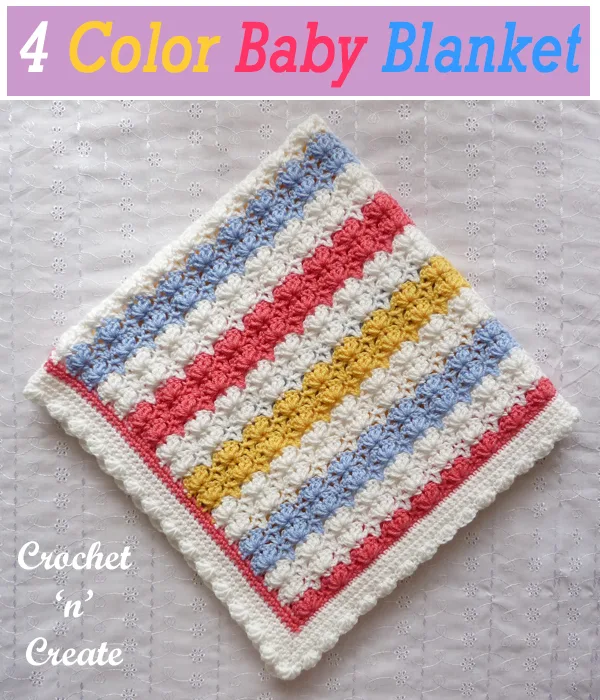 4 colour baby blanket