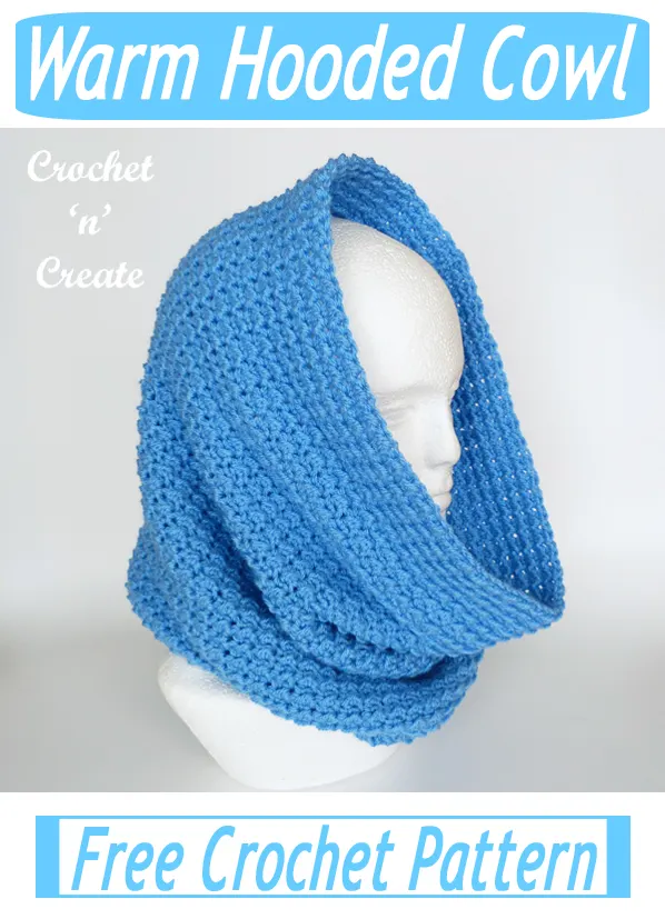 crochet warm hooded cowl