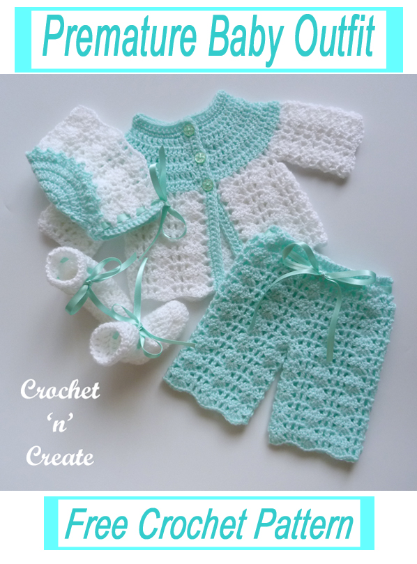 crochet premature baby outfit