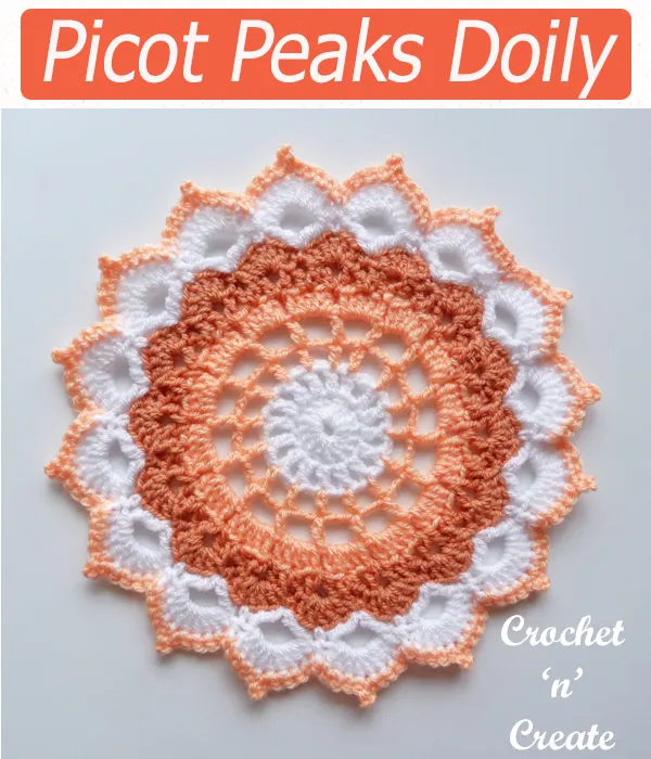 picot peaks doily