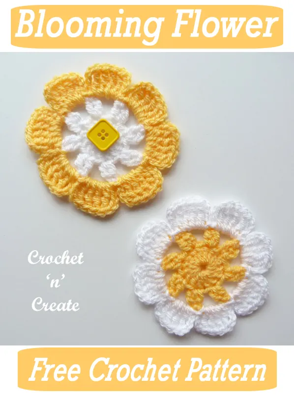 crochet blooming flower pattern