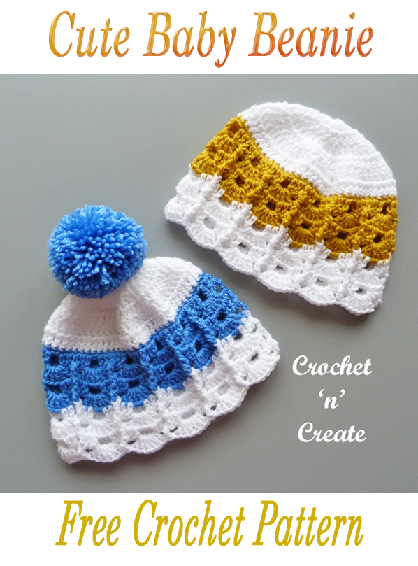 crochet cute baby beanie