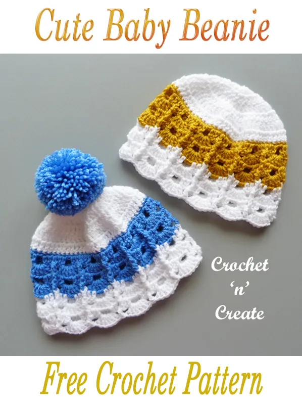 crochet cute baby beanie