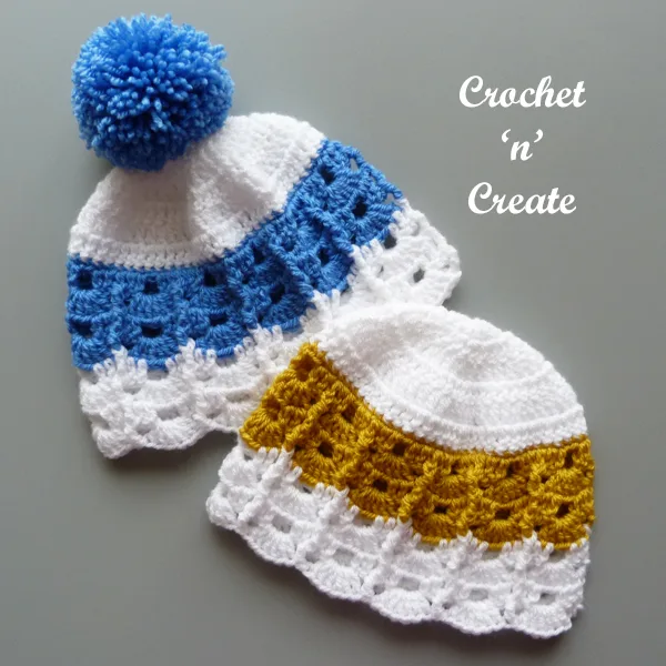 two infant hats