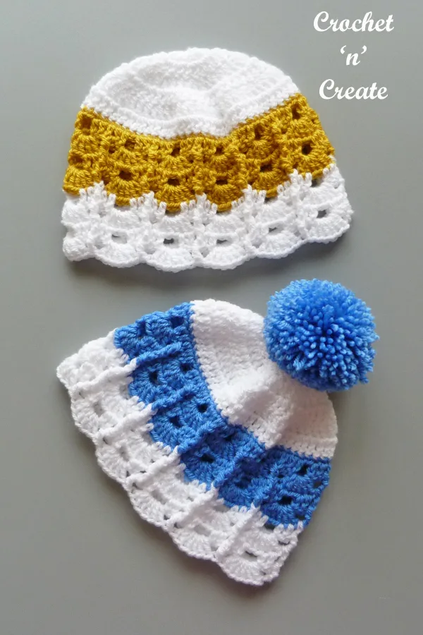 Blue-gold hats long