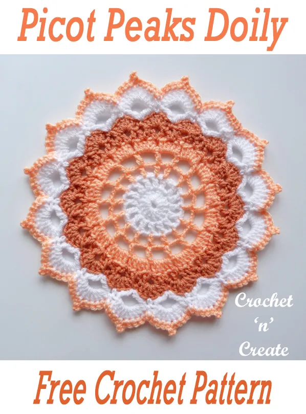 picot peaks crochet doily