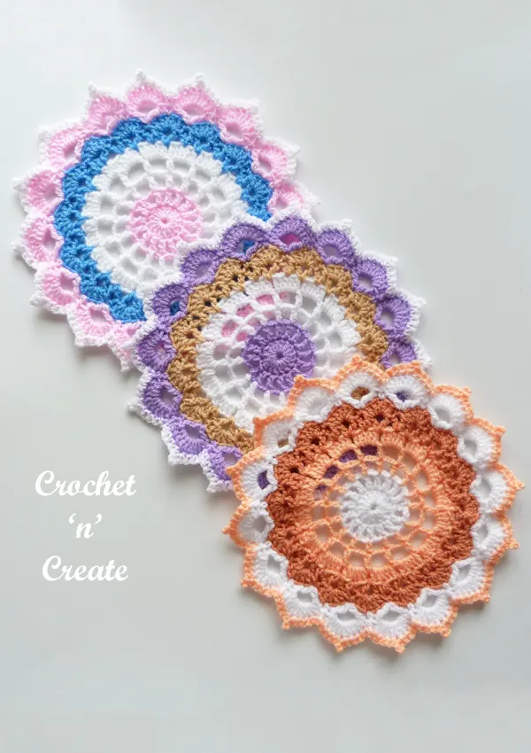 picot peaks doily