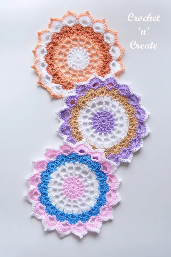 picot peaks doily