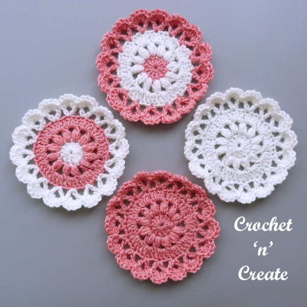 crochet large shell applique