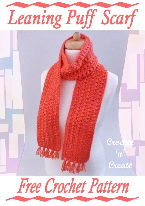 leaning puff crochet scarf