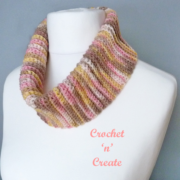 beginners crochet cowl pattern