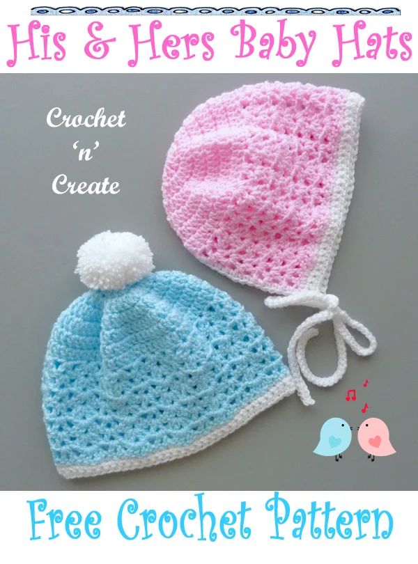 his-hers baby hats