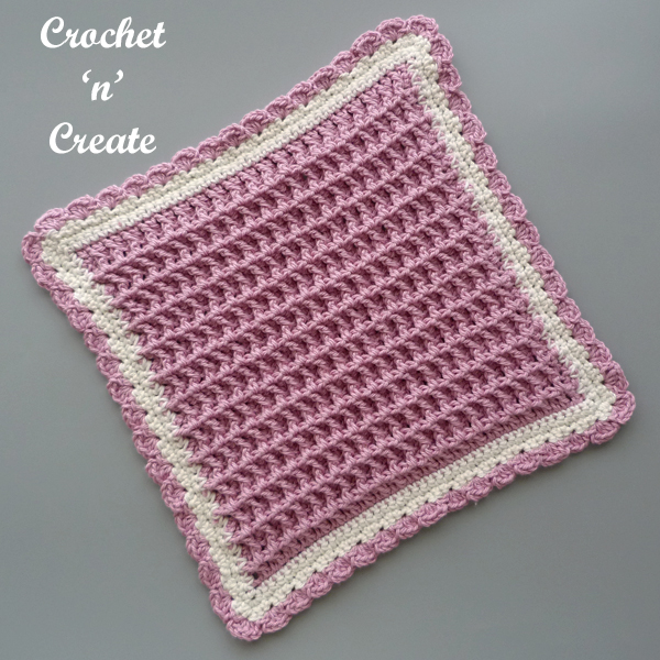 crochet pink bathroom