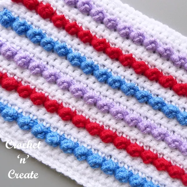 tiny popcorn crochet stitch