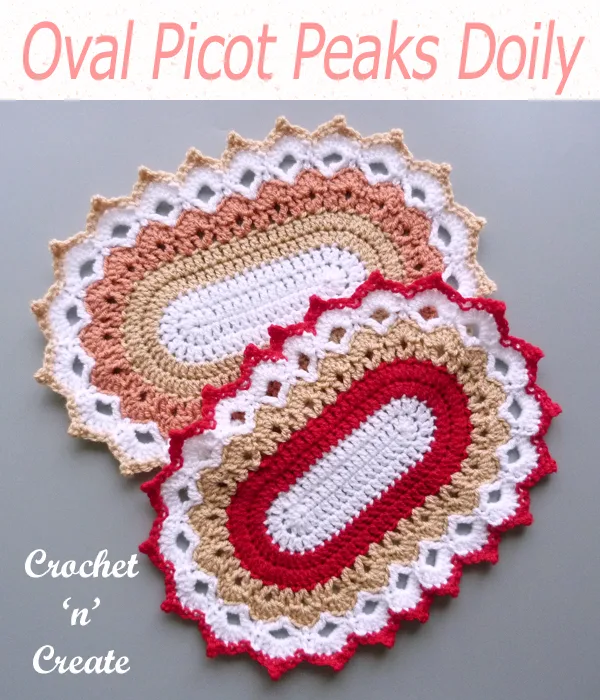 oval picot peaks doily