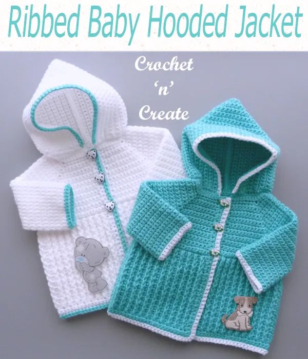 ribbed baby hooded jacket