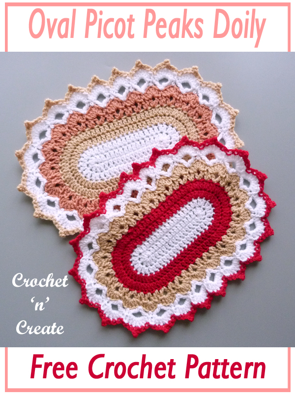 oval picot peaks doily