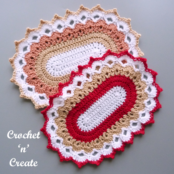 oval picot peaks doily