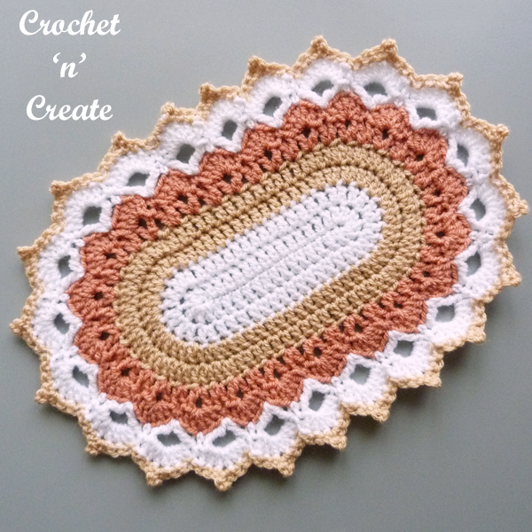 pinks-brown doily