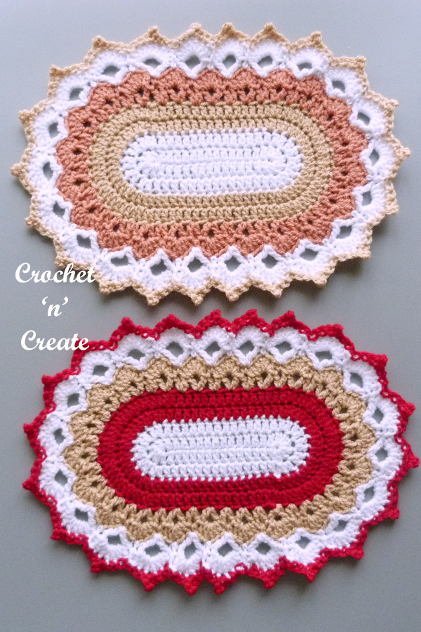 oval picot peaks doily