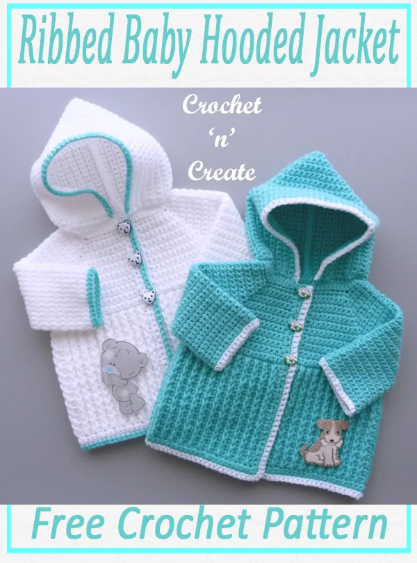 ribbed baby hooded jacket