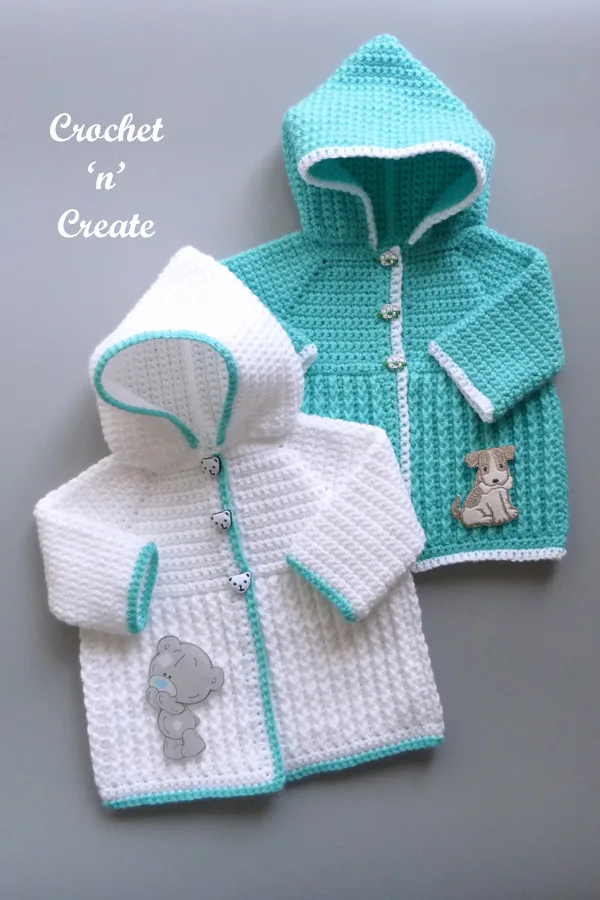 ribbed baby hooded jacket