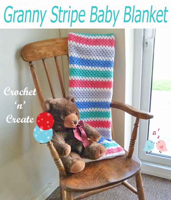 granny stripe baby blanket