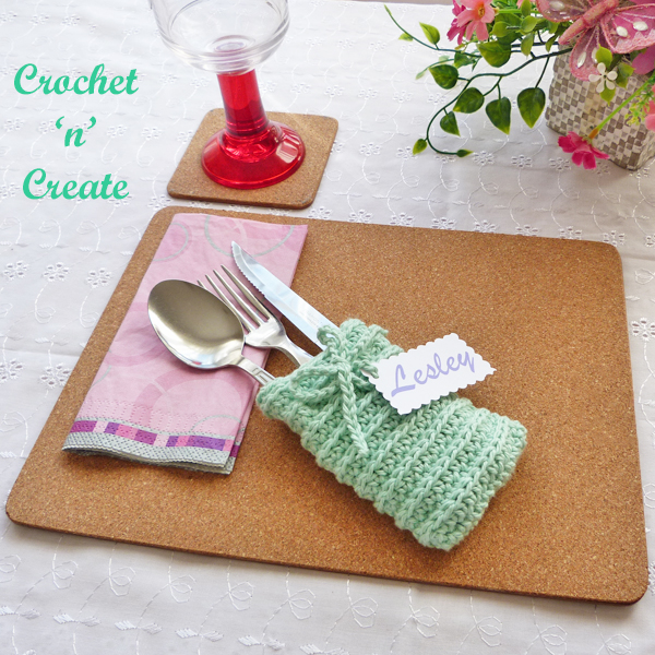 crochet cutlery holder pattern