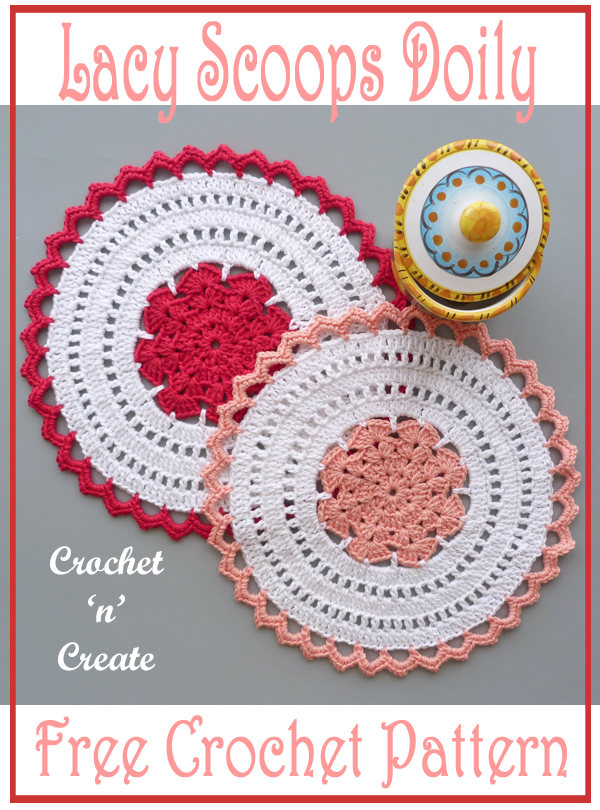 lacy scoops crochet doily