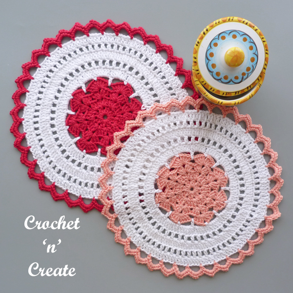 lacy scoops crochet doily