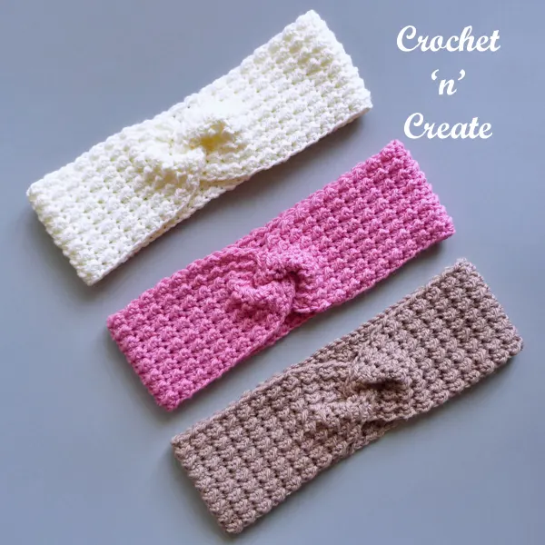 ladies twisted crochet hairband