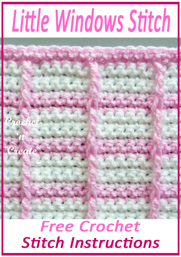 little windows crochet stitch