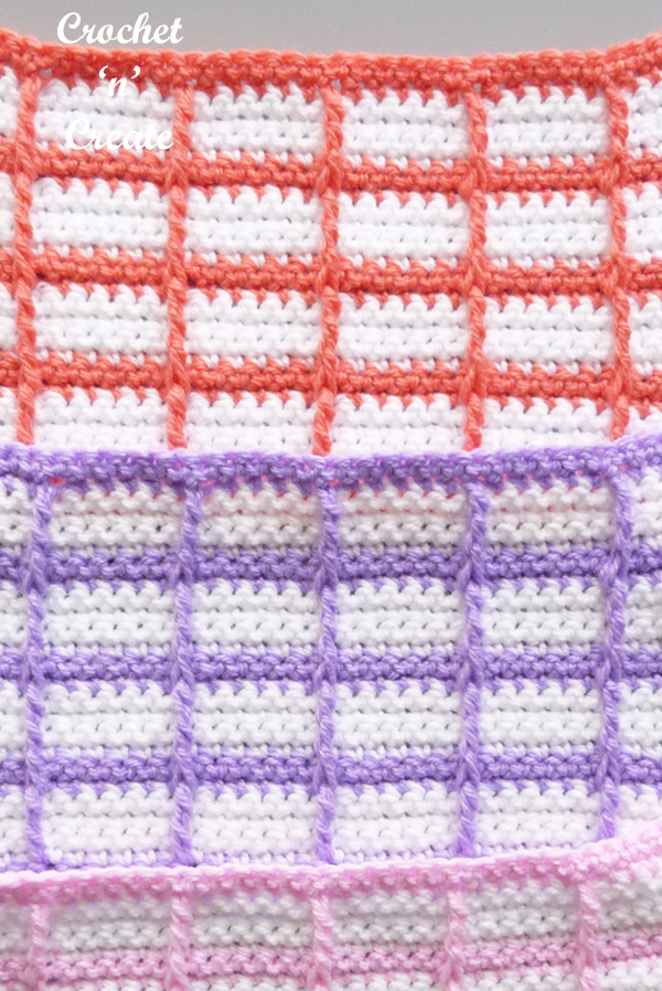 little windows crochet stitch