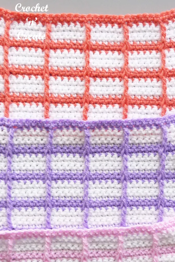 little windows crochet stitch