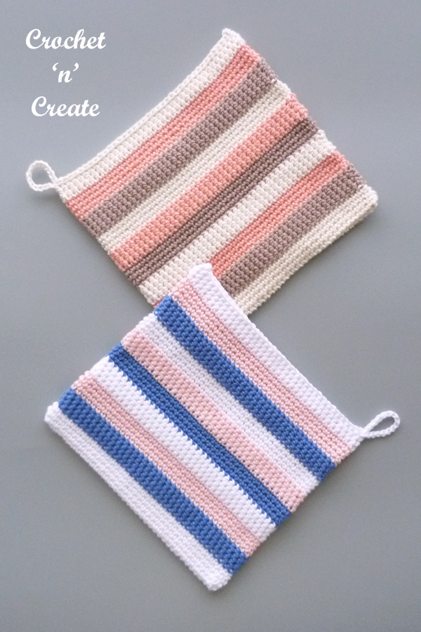 striped potholder