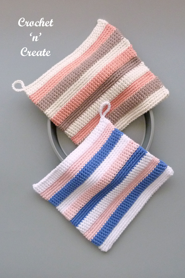 striped potholder