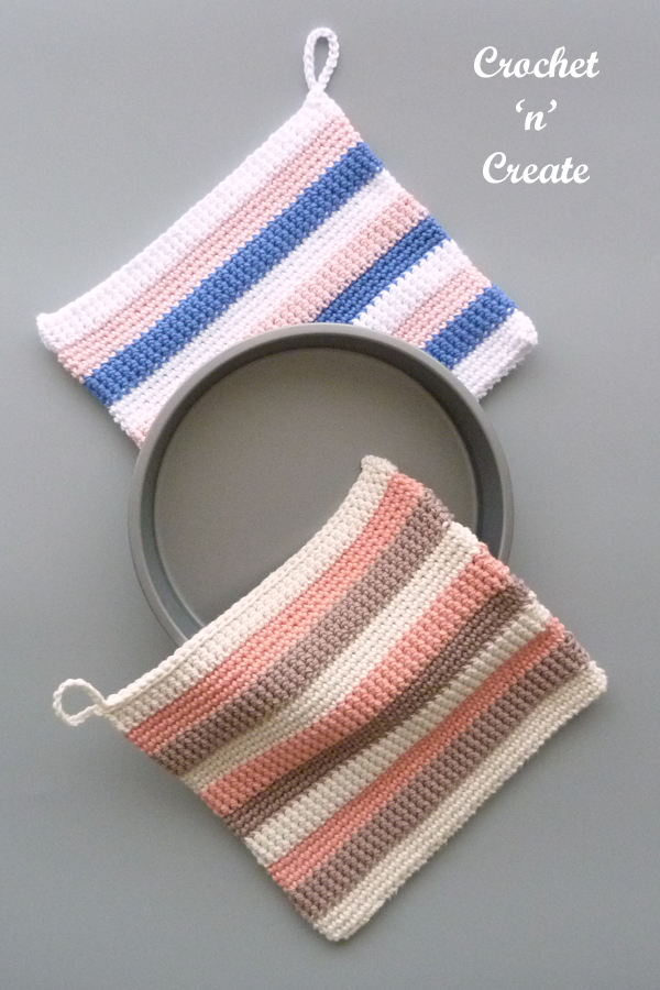 striped potholder