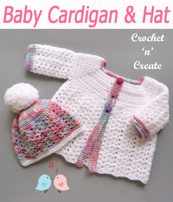 baby cardigan & hat