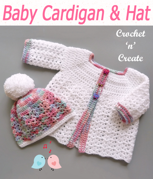 baby cardigan-hat