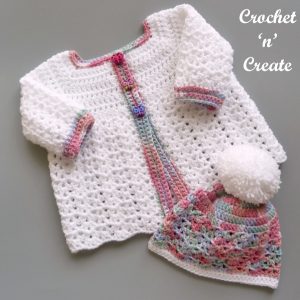 Crochet Baby Cardigan-Hat - Free Crochet Pattern on Crochet 'n' Create