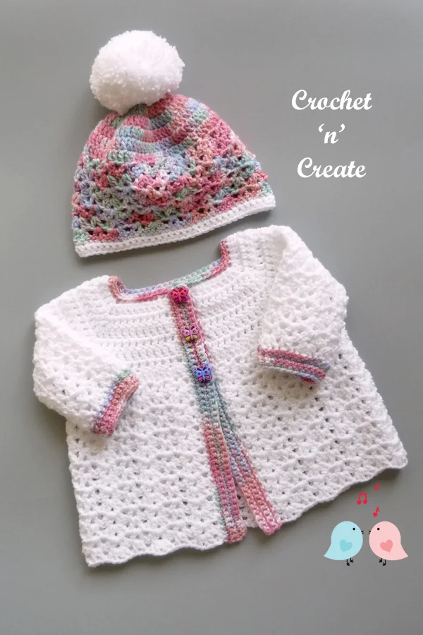 baby cardigan-hat