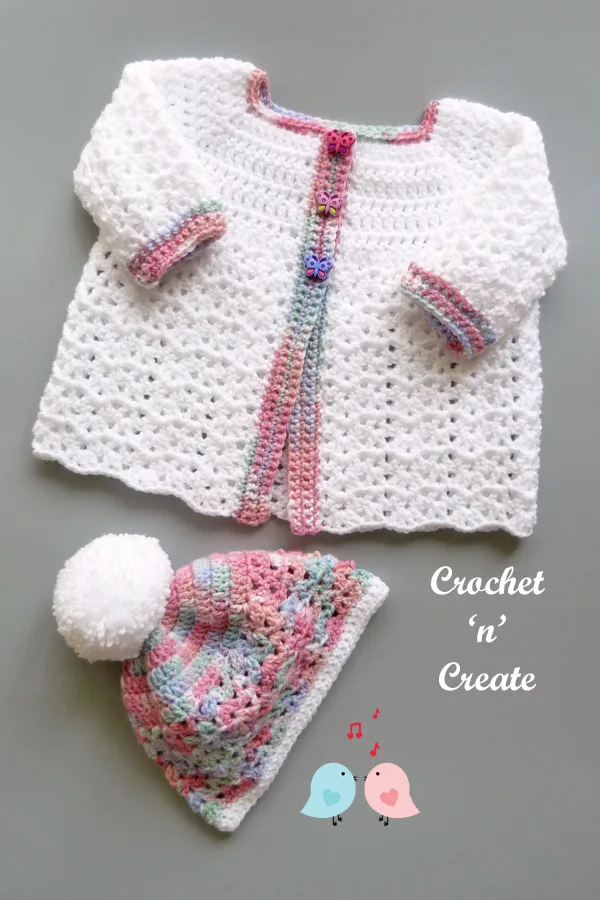 baby cardigan-hat